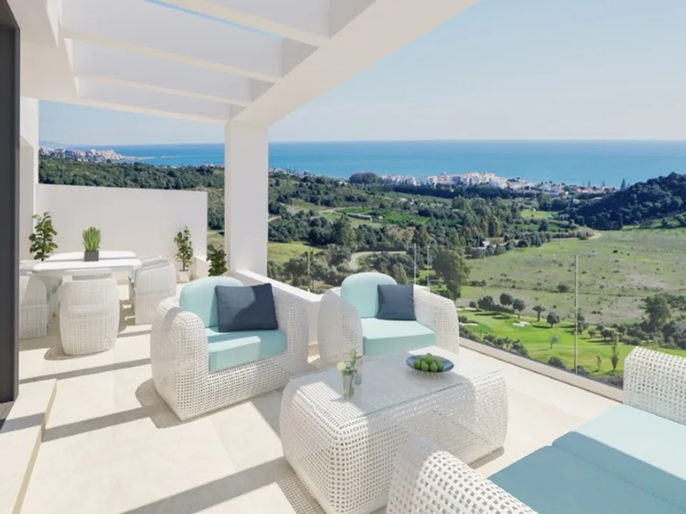 Appartement avec vue sur la mer à vendre à Estepona en Espagne.