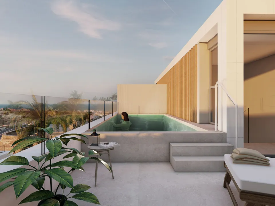 Villa sur plan à vendre à Estepona en Espagne.